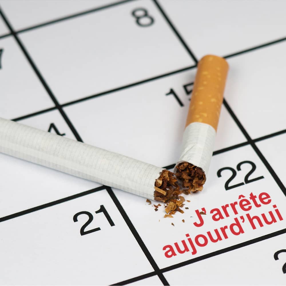 calendrier j'arrête de fumer aujourd'hui hypnose massage auneuil  arrêt tabac addiction